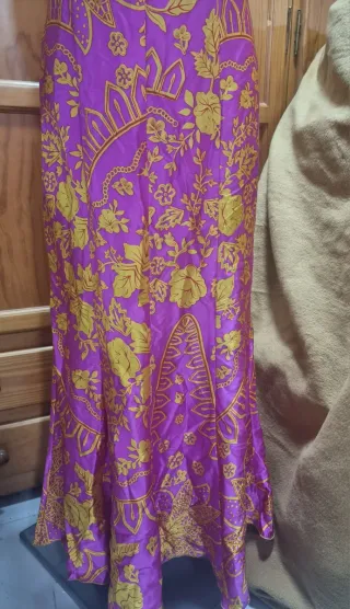 Vestido largo fiesta estampado floral