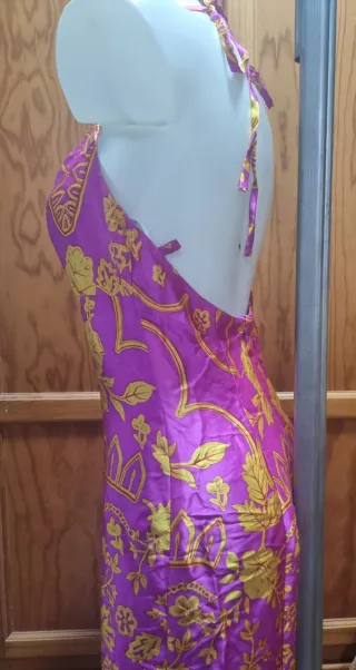 Vestido largo fiesta estampado floral