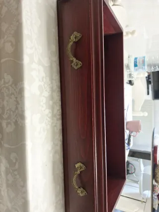 Mueble salón madera caoba
