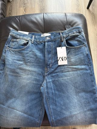 Pantalón ancho Zara azul