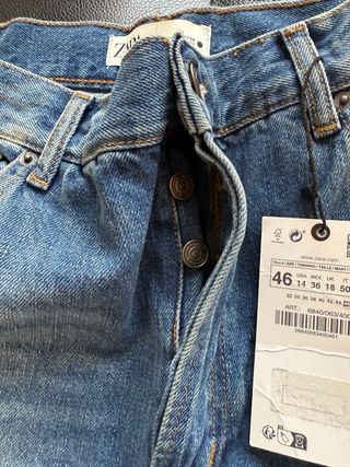 Pantalón ancho Zara azul