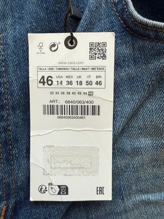 Pantalón ancho Zara azul