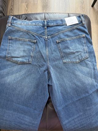 Pantalón ancho Zara azul