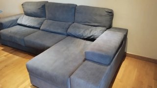 Sofá Chaiselong Gris Azulado