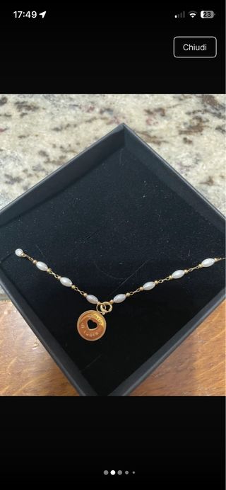 Braccialetto Marlù perle e ciondolo cuore