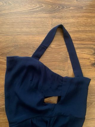 Cropped Jumpsuit Bershka Navy Blue M