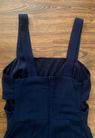 Cropped Jumpsuit Bershka Navy Blue M