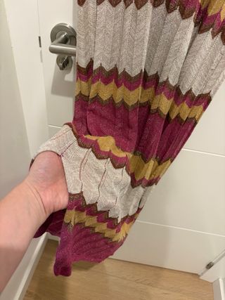 Vestido largo zig-zag