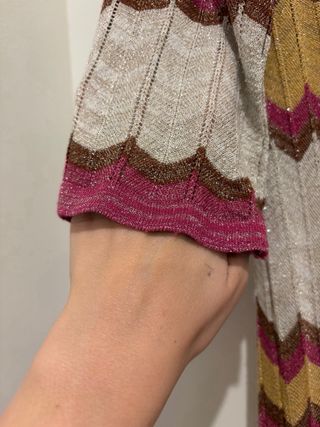 Vestido largo zig-zag