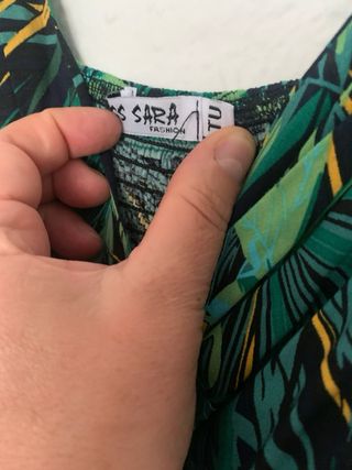 Lote 2 vestidos verano estampado hojas y flores