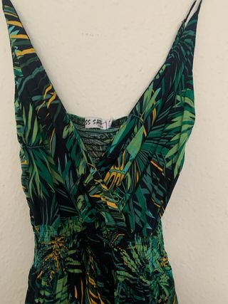 Lote 2 vestidos verano estampado hojas y flores