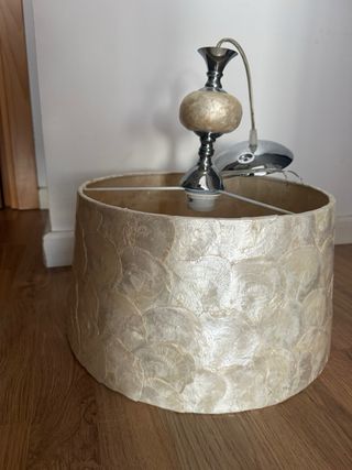 Lámpara de techo de cristal y metal