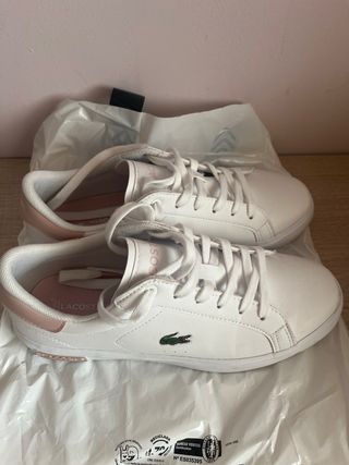 Zapatillas Lacoste Blancas y Rosas