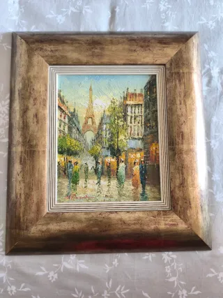 Lote cuadros al óleo PARIS