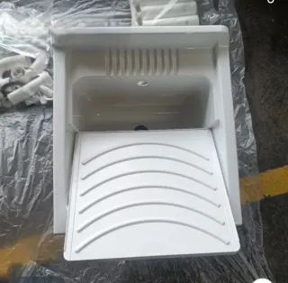Mueble lavadero con pila blanco de pvc