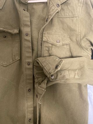Chaqueta Zara Verde Desgastada