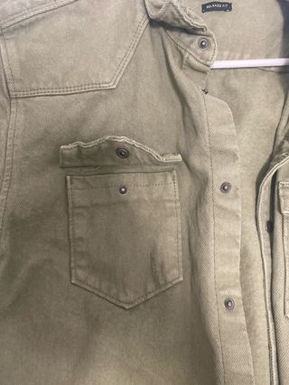 Chaqueta Zara Verde Desgastada