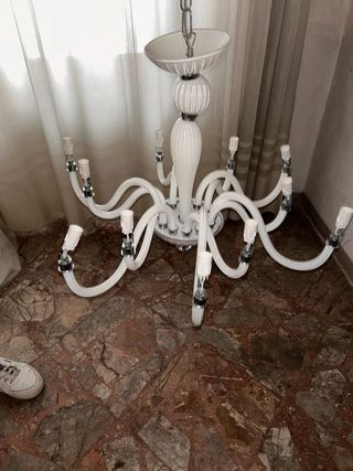 Lampadario Swarovski Bianco Trasparente