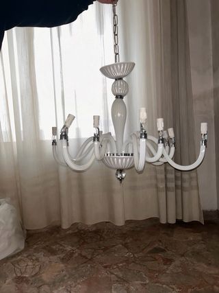 Lampadario Swarovski Bianco Trasparente