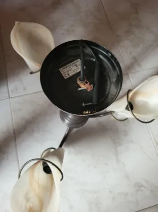 Lámpara de forja con 3 tulipas