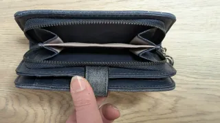 Cartera monedero azul