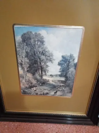 Pareja de cuadros decorativos. Unos 59x49 cm