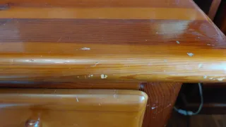 Mesita de noche de madera de pino maciza