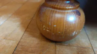 Mesita de noche de madera de pino maciza