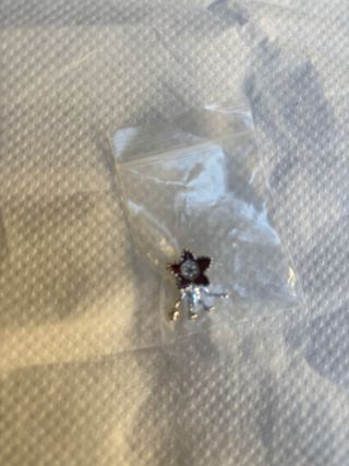 Abalorio Plata Estrella Roja