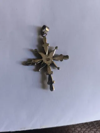 Colgante Cruz Plata Turquesa