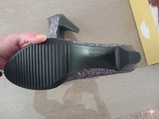 Tacchi da sera argento lucidi