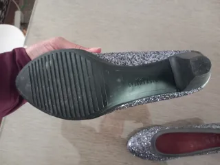 Tacchi da sera argento lucidi