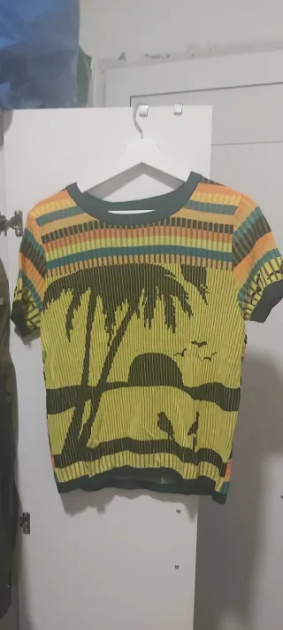 Camiseta Desigual Talla  L Palmeras