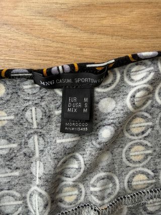 Vestido Mango Negro Multicolor Corto