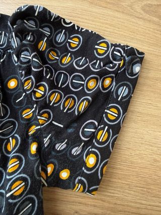 Vestido Mango Negro Multicolor Corto