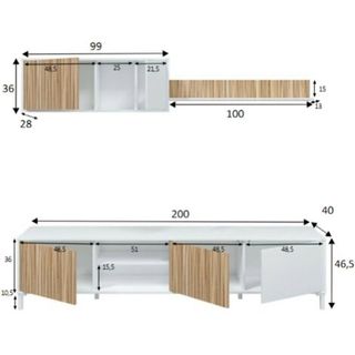 Mueble de salón moderno y minimalista