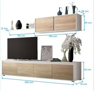 Mueble de salón moderno y minimalista