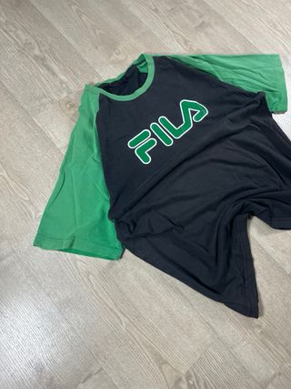 Camiseta Fila Negra y Verde