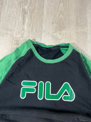 Camiseta Fila Negra y Verde