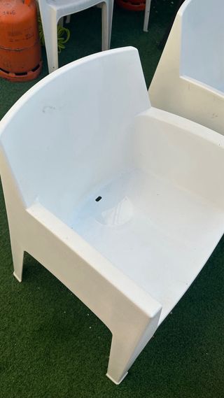 Sillas de Terraza Blancas de Plástico