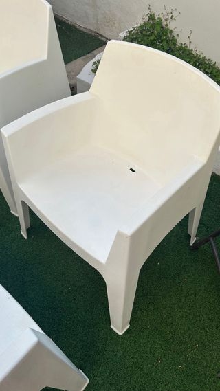 Sillas de Terraza Blancas de Plástico