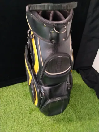 Bolsa de palos de golf negra y amarilla