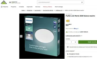 Plafón Techo LED Philips 36W Blanco