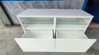 Mueble salón organizador TV blanco  640513971