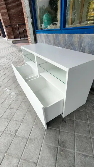 Mueble salón organizador TV blanco  640513971
