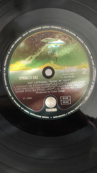 Vinilo Def Leppard 'High 'N' Dry'