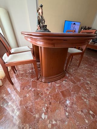 Mesa Nogal con 6 Sillas