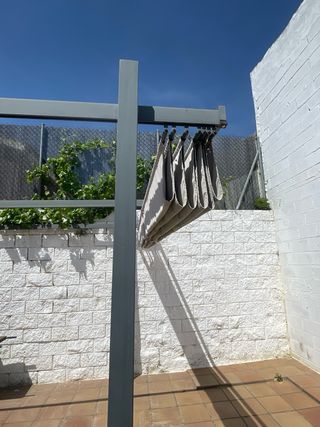 Pérgola metálica gris 3x3