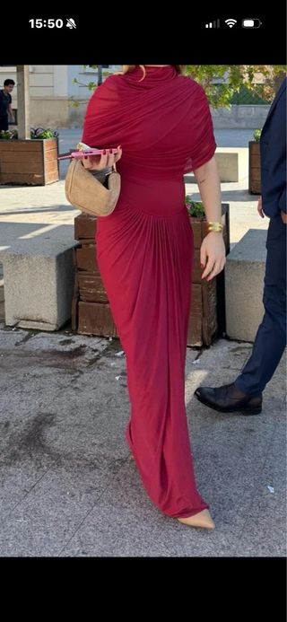 Vestido de fiesta rojo talla M