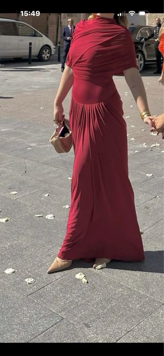 Vestido de fiesta rojo talla M